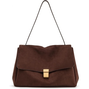 image:imageJW PEI Womens Hilary Shoulder BagDark Brown Faux Suede