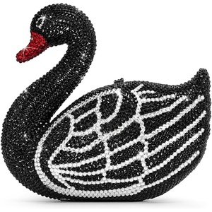 image:imageJW PEI Womens Kinsley Crystal Swan Clutch  Black