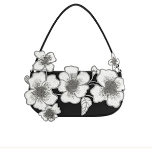 image:imageJW PEI Womens Leona Bead Embellished Shoulder BagBlack