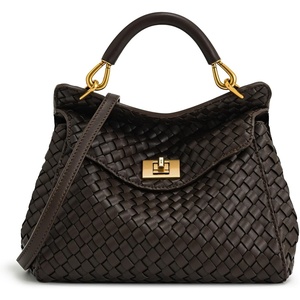 image:imageJW PEI Womens Lucia Classic Top HandbagWoven Dark Brown