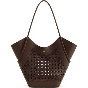 image:imageJW PEI Womens Maribel Woven Panel Tote BagDark Brown