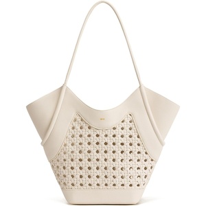 image:imageJW PEI Womens Maribel Woven Panel Tote BagIvory