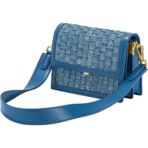 image:imageJW PEI Womens Mini Flap CrossbodyBlue Denim Weave