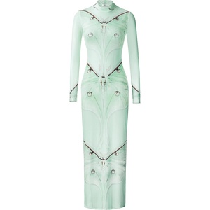 image:imageJW PEI Womens Moth Sheer Mesh GownGreenBeige