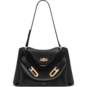 image:imageJW PEI Womens Rhea Pebbled Double Buckle Shoulder BagBlack