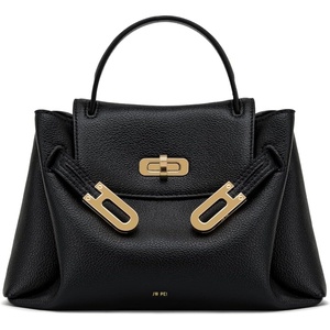 image:imageJW PEI Womens Rhea Small Pebbled Double Buckle Shoulder BagBlack
