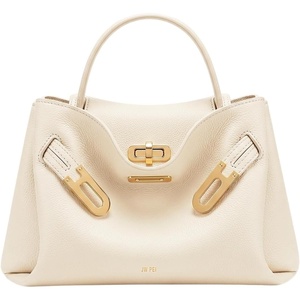 image:imageJW PEI Womens Rhea Small Pebbled Double Buckle Shoulder BagWhite