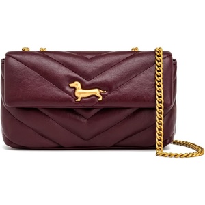 image:imageJW PEI Womens Riley Dachshund Quilted Flap Shoulder BagDeep Burgundy