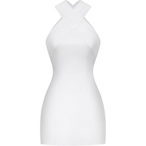 image:imageJW PEI Womens Satin Mini Dress with Tulle CrossWhite