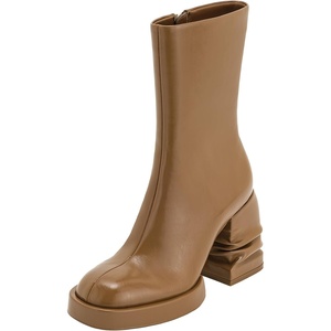 image:imageJW PEI Womens Saylor Round Toe Platform Ankle BootsBrown