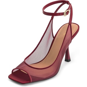 image:imageJW PEI Womens Serenity Open Toe Mesh Slingback SandalsBurgundy