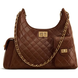 image:imageJW PEI Womens Vivian Quilted Chain Shoulder BagBrown