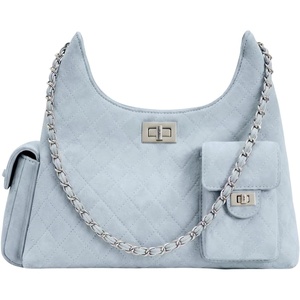 image:imageJW PEI Womens Vivian Quilted Chain Shoulder BagLight Blue