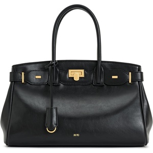 image:imageJW PEI Womens Ziva Metal Lock Decoration Tote BagBlack