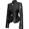 image:imageJW PEI Womens Autumn Metallic Conch PU JacketBlack