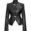 image:imageJW PEI Womens Autumn Metallic Conch PU JacketBlack