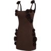image:imageJW PEI Womens Elaina Rosette Applique Mini DressChocolate Brown