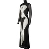 image:imageJW PEI Womens Eva Body Print Mesh DressBlack and White