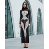 image:imageJW PEI Womens Eva Body Print Mesh DressBlack and White