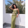image:imageJW PEI Womens Floral Appliqu Strapless DressOlive Green