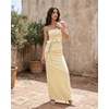 image:imageJW PEI Womens Floral Appliqu Strapless DressYellow