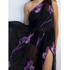 image:imageJW PEI Womens Floral One Shoulder Maxi DressBlack