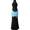 image:imageJW PEI Womens Floral Satin Halter DressMulticolor Black