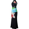 image:imageJW PEI Womens Floral Satin Halter DressMulticolor Black