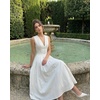 image:imageJW PEI Womens Front VNeck Pleated Midi DressWhite