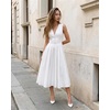 image:imageJW PEI Womens Front VNeck Pleated Midi DressWhite
