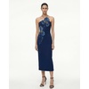 image:imageJW PEI Womens Iris Embroidered Halter Midi DressNavy Blue