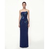 image:imageJW PEI Womens Iris Embroidered Strapless Maxi DressNavy Blue