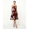 image:imageJW PEI Womens Iris Floral Print Strapless ALine DressBurgundy