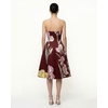 image:imageJW PEI Womens Iris Floral Print Strapless ALine DressBurgundy