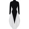 image:imageJW PEI Womens Monochrome Paneled LongSleeve Maxi DressBlack