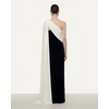 image:imageJW PEI Womens One Shoulder Draped Maxi DressBlack White