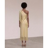 image:imageJW PEI Womens One Shoulder Fringe Midi DressChampagne