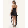 image:imageJW PEI Womens Orchid Embroidered Ruffle Hem Mini DressBlack