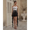 image:imageJW PEI Womens Orchid Embroidered Ruffle Hem Mini DressBlack