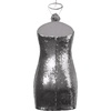 image:imageJW PEI Womens Sequinned Halter Mini DressSilver