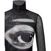 image:imageJW PEI Womens Sophia Eye Print Mesh DressBlackWhite