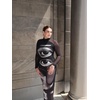 image:imageJW PEI Womens Sophia Eye Print Mesh DressBlackWhite