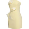 image:imageJW PEI Womens Strapless Floral Appliqu DressYellow