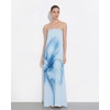image:imageJW PEI Womens Watercolor Floral Print Strapless Maxi DressBlue