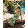 image:imageJW PEI Womens Watercolor Floral Print Strapless Maxi DressGreen