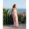 image:imageJW PEI Womens Watercolor Floral Print Strapless Maxi DressPink
