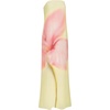 image:imageJW PEI Womens Watercolor Floral Print Strapless Maxi DressYellow