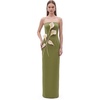 image:imageJW PEI Womens Floral Appliqu Strapless DressOlive Green