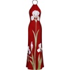 image:imageJW PEI Womens Iris Floral Print Halter Maxi DressRuby