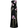 image:imageJW PEI Womens Iris FloralAppliqu Strapless Maxi DressBlack
